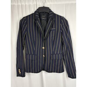 J.Crew Schoolboy Blazer Women’s 0 Academy Classic Preppy Pinstripe Vintage
